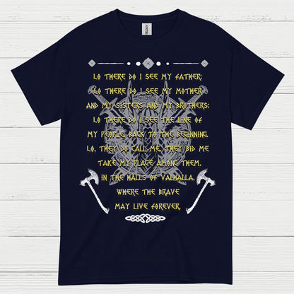 Valhalla Warrior Prayer Viking T Shirt