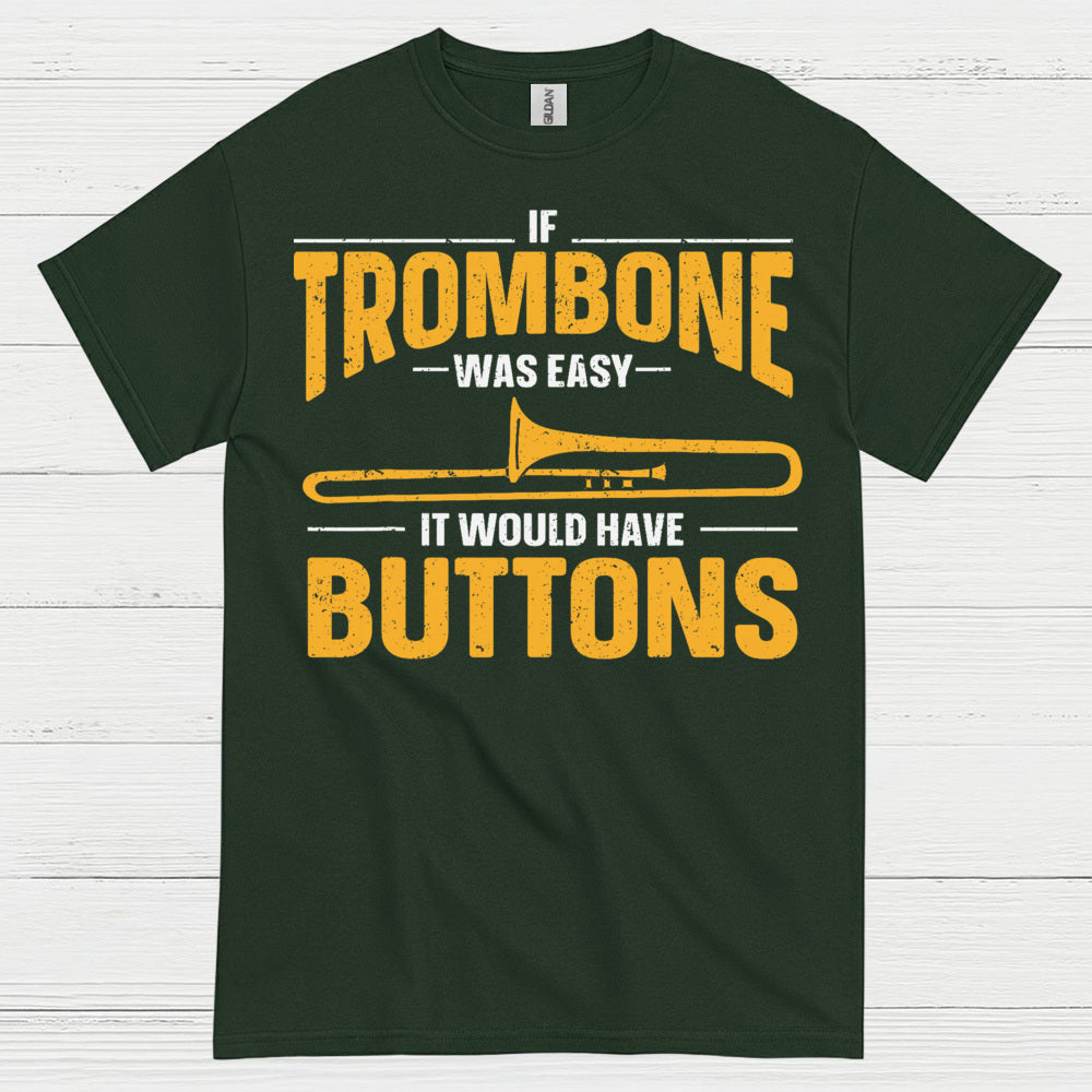 Trombone Buttons Funny T Shirt