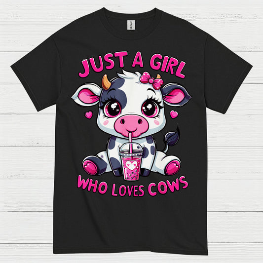 Just A Girl Who Loves Cows T Shirt