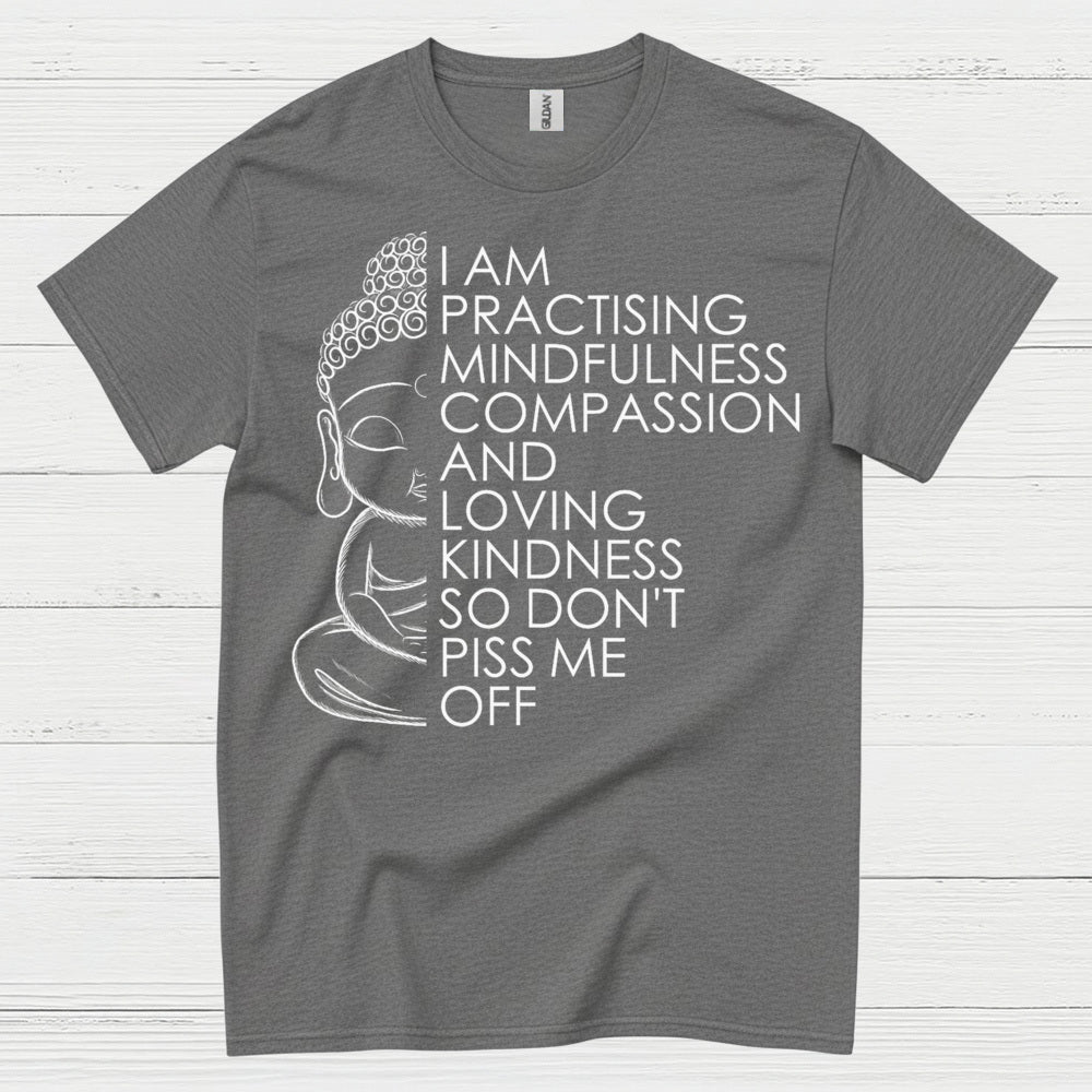 I Am Practising Mindfulness Buddha Humor T Shirt