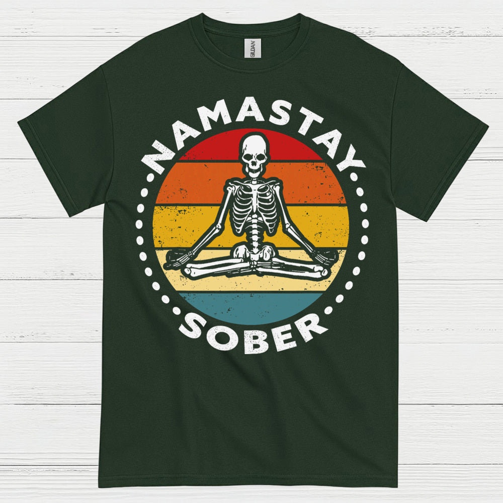 Namastay Sober Skeleton T Shirt