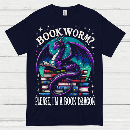 Book Dragon Not Bookworm T Shirt