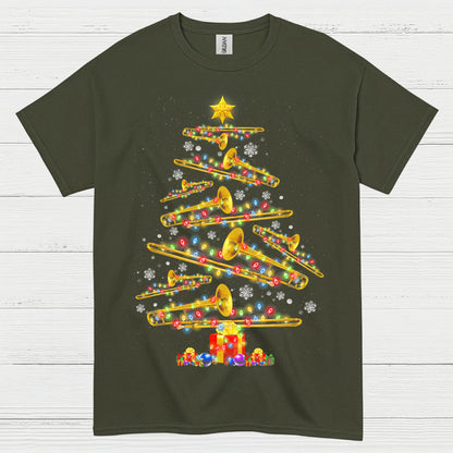 Christmas Trombone Tree T Shirt