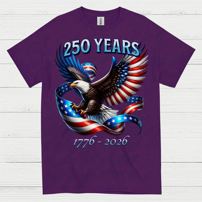 250 Years American Eagle Patriotic Freedom Anniversary T Shirt