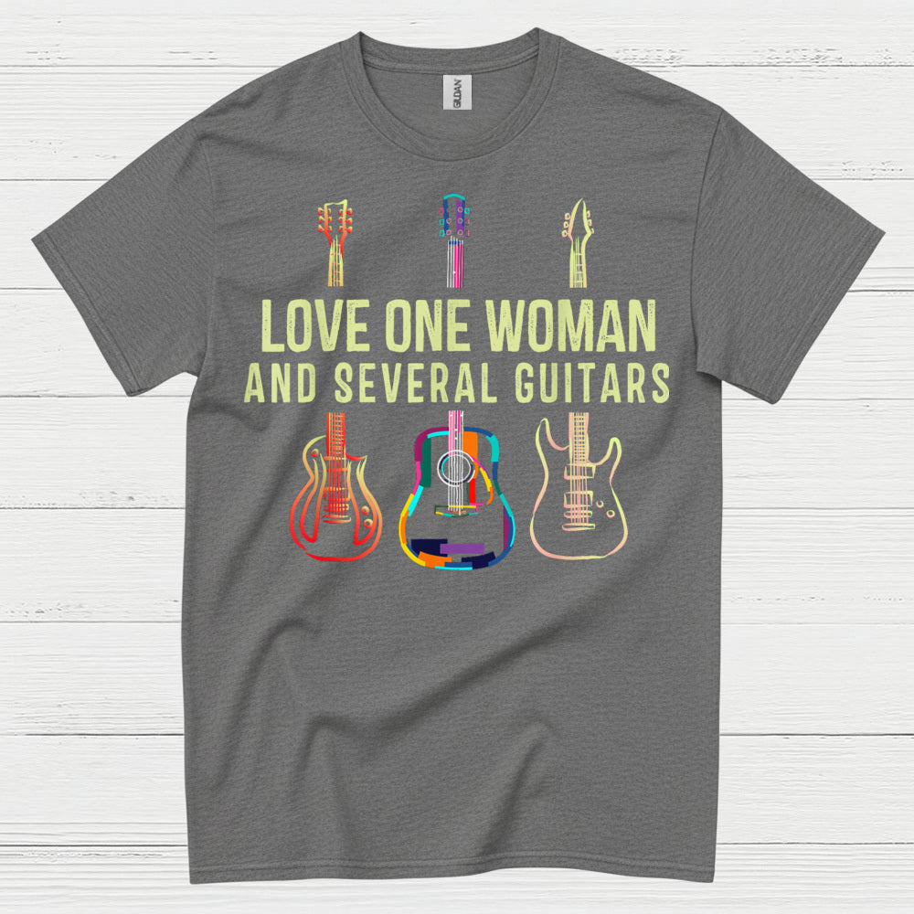 Love One Woman And Several Guitars T Shirt