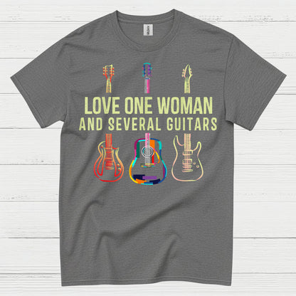 Love One Woman And Several Guitars T Shirt