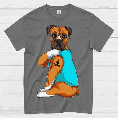 Boxer Mom Tattoo Paw T Shirt