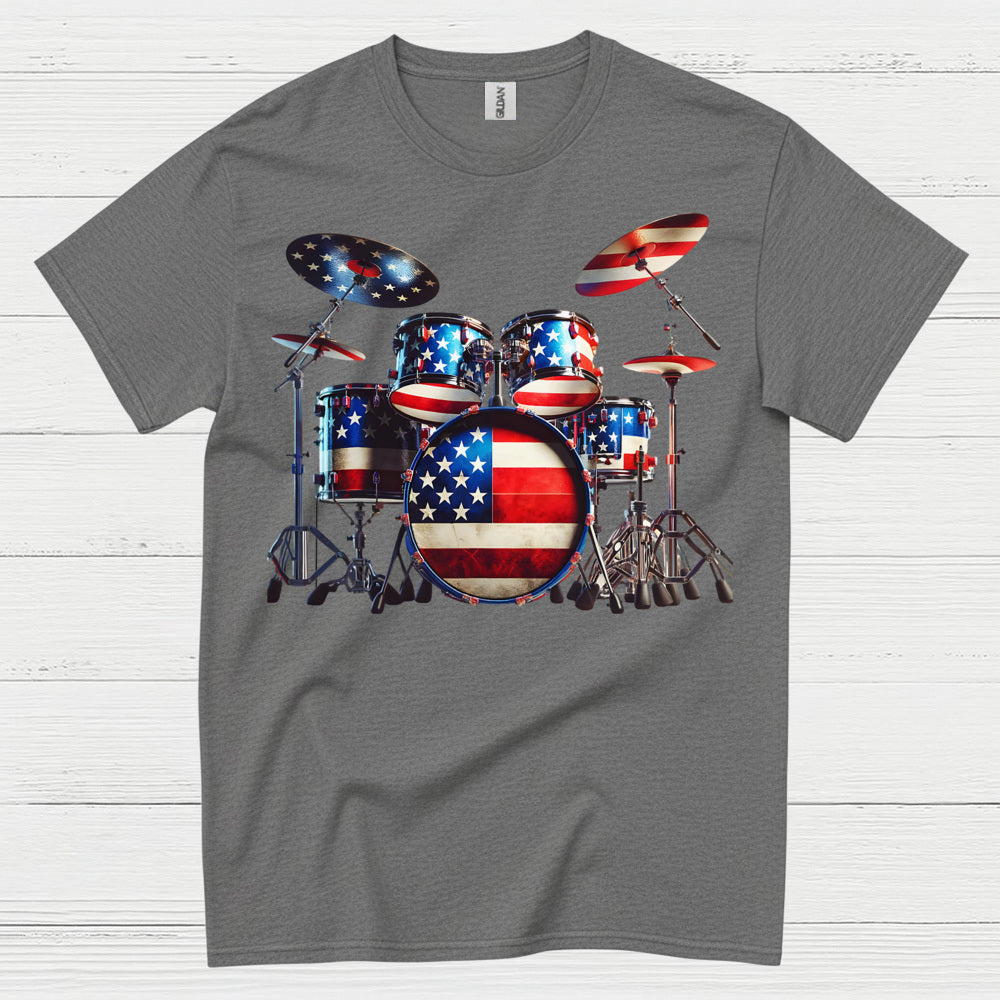 American Flag Drums T Shirt