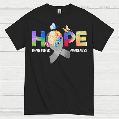 Hope Brain Tumor Awareness Butterfly T Shirt