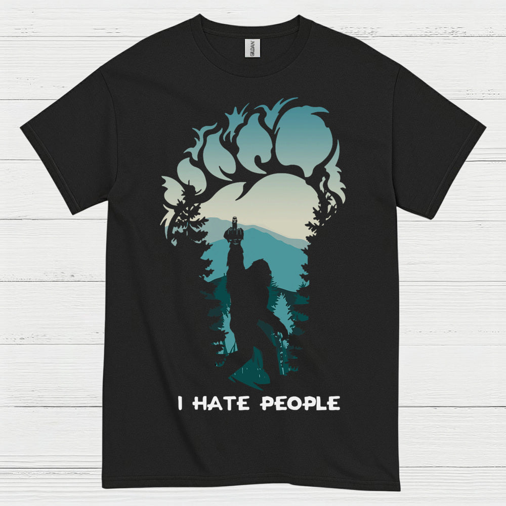 I Hate People Bigfoot T Shirt