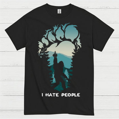 I Hate People Bigfoot T Shirt