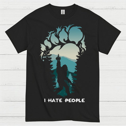 I Hate People Bigfoot T Shirt