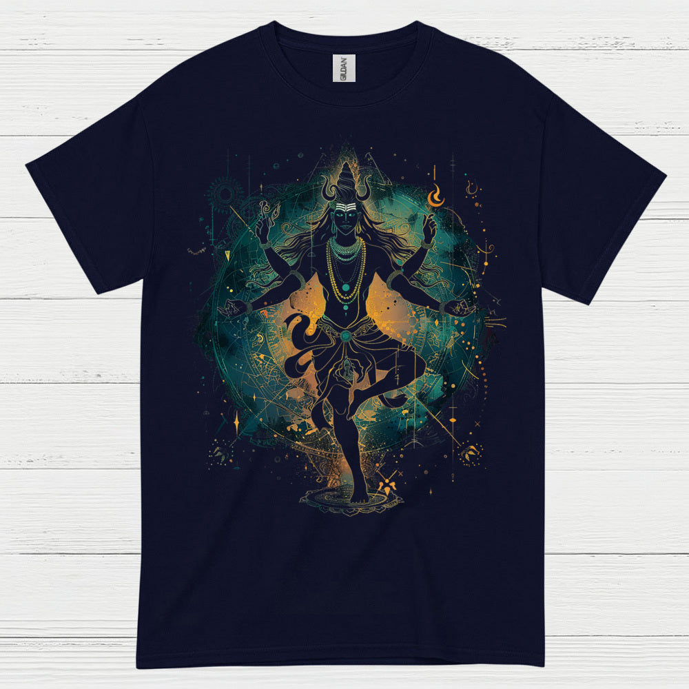 Cosmic Shiva Meditation Art T Shirt