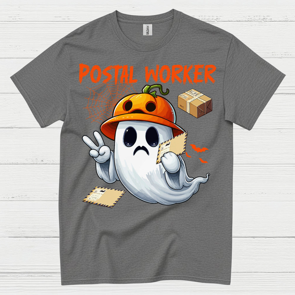 Halloween Postal Worker Ghost T Shirt