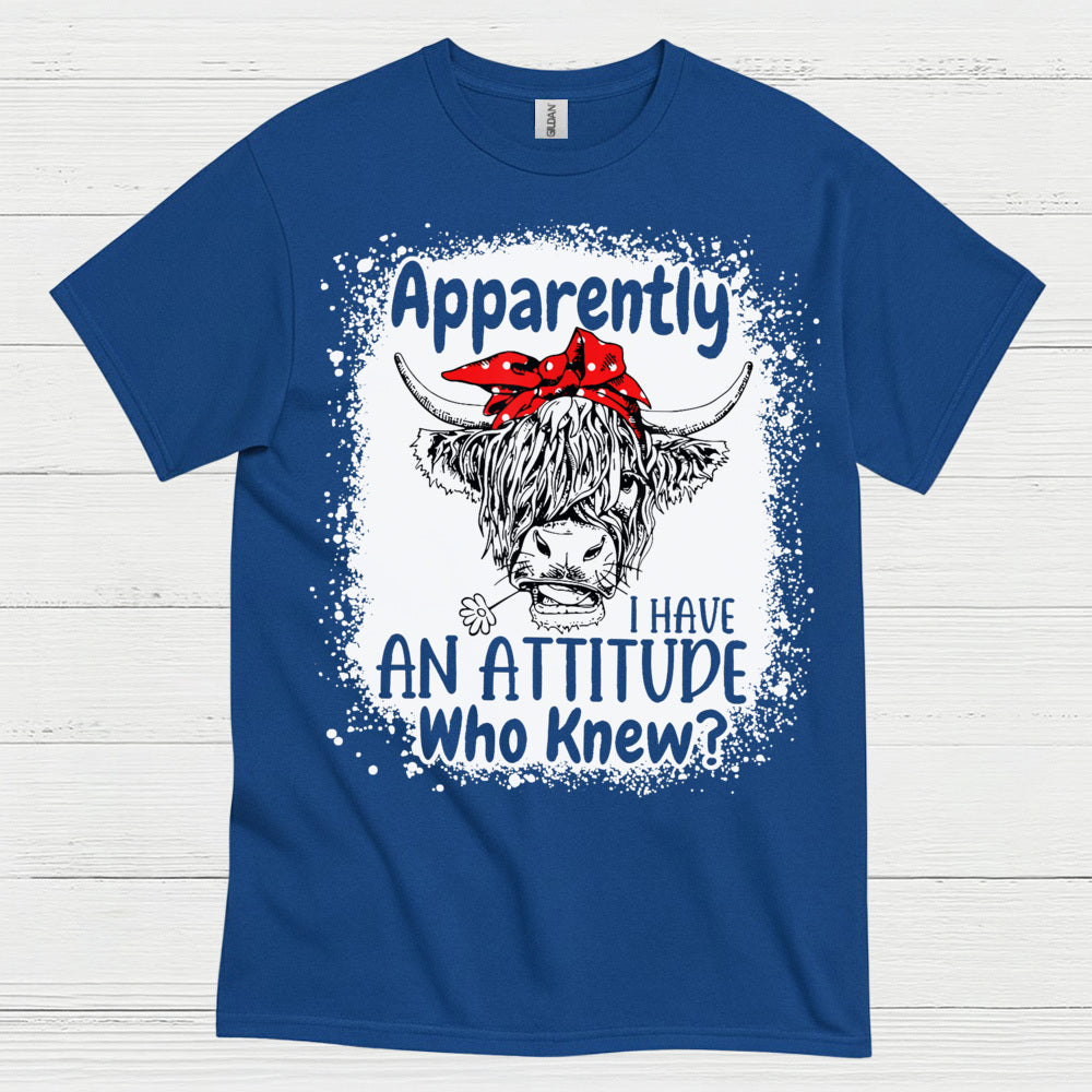 Sassy Highland Cow Attitude T Shirt