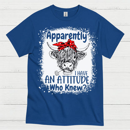 Sassy Highland Cow Attitude T Shirt