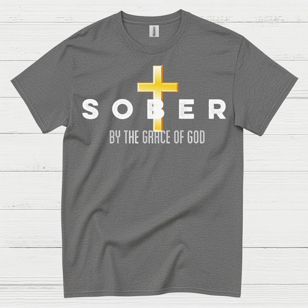 Saved By Grace Sober Christian T Shirt