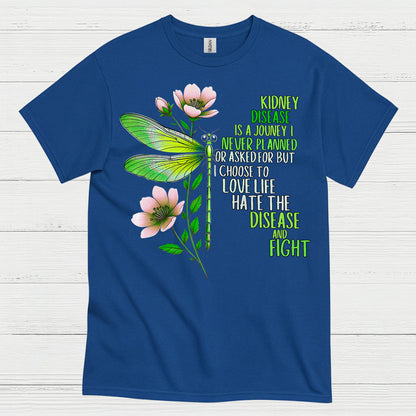 Kidney Disease Journey Strength Dragonfly T Shirt