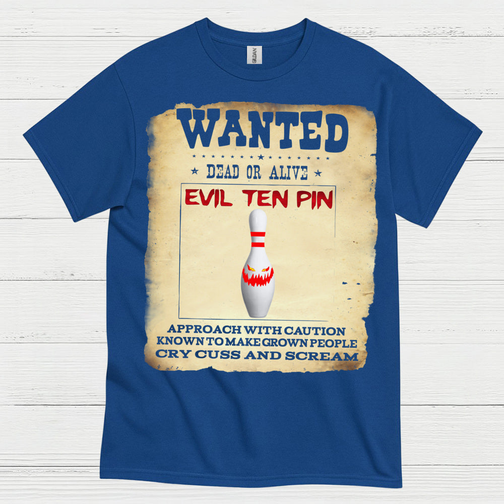 Evil Ten Pin Wanted Poster T Shirt