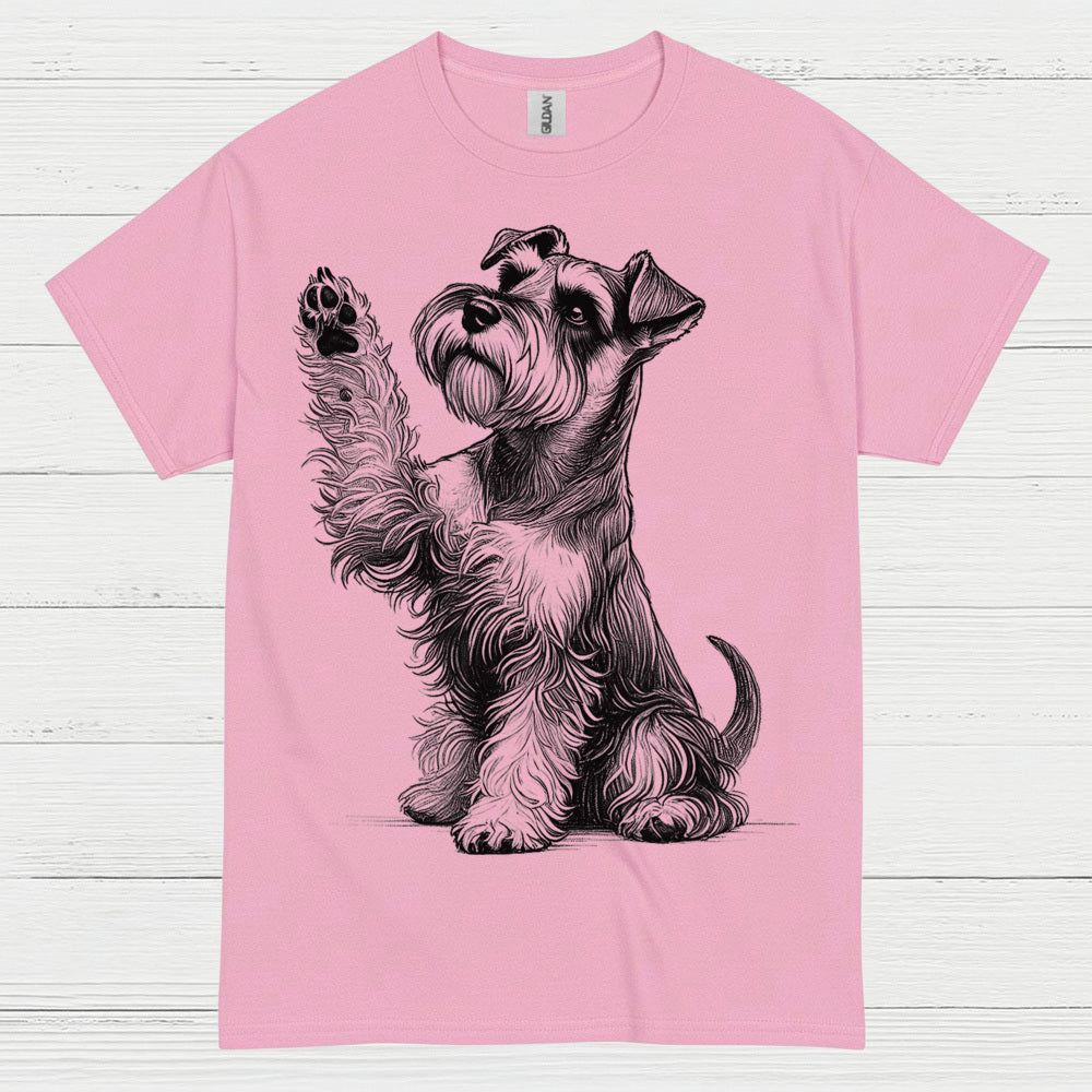 Cute Schnauzer Paw Art Dog Lover T Shirt