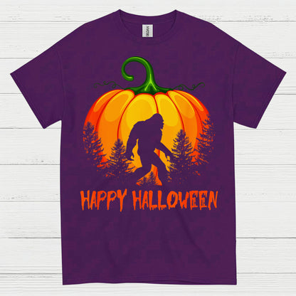 Happy Halloween Bigfoot Pumpkin T Shirt