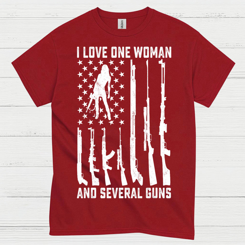 I Love One Woman America And Several Guns T Shirt