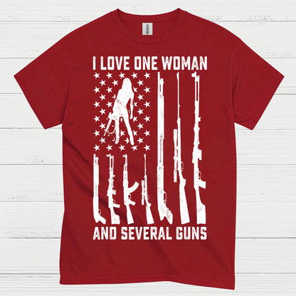 I Love One Woman America And Several Guns T Shirt