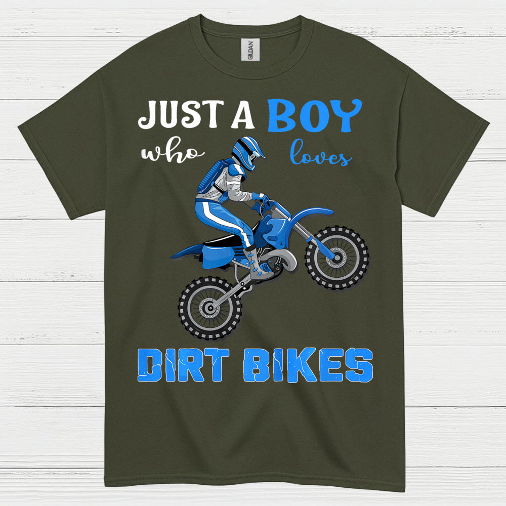 Just A Boy Who Loves Dirt Bikes T Shirt