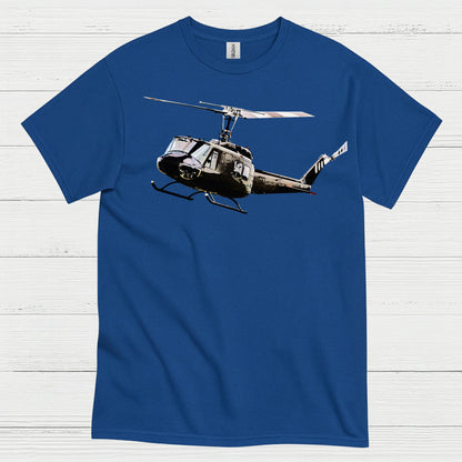 UH-1 Huey Flying Military Helicopter T Shirt