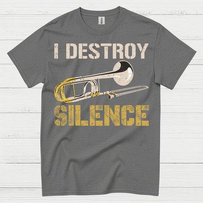 Destroy Silence Trombone Vintage T Shirt