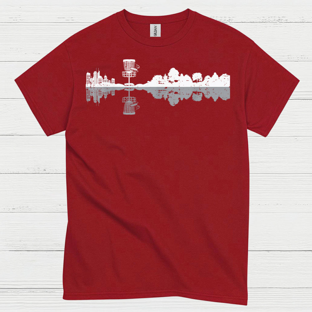 Disc Golf Skyline Reflection T Shirt