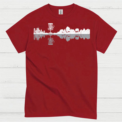 Disc Golf Skyline Reflection T Shirt