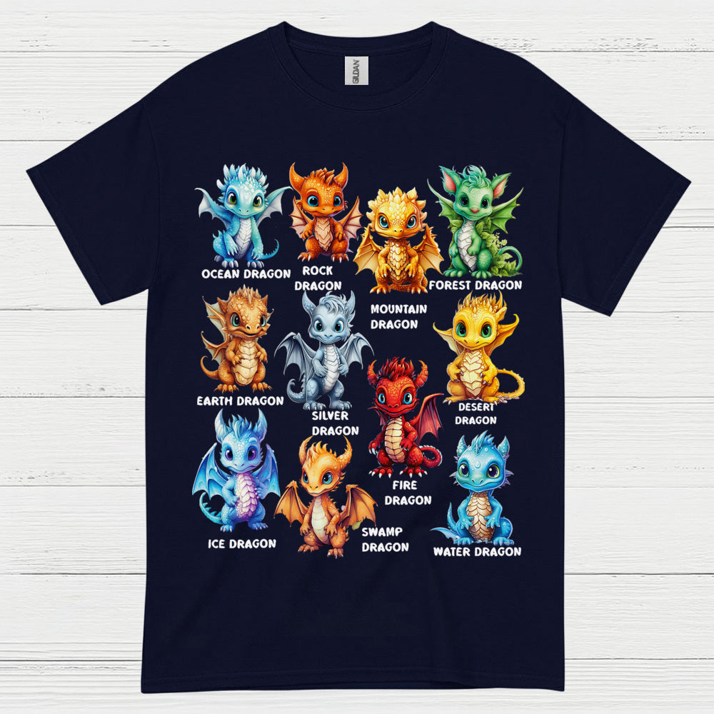 Cute Baby Dragons Elements T Shirt