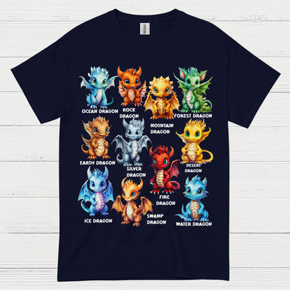 Cute Baby Dragons Elements T Shirt
