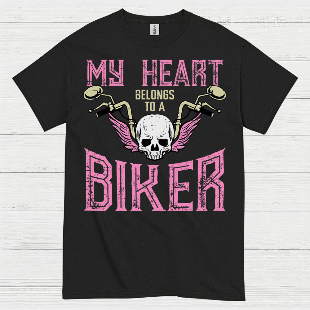 My Heart Belongs to a Biker T Shirt