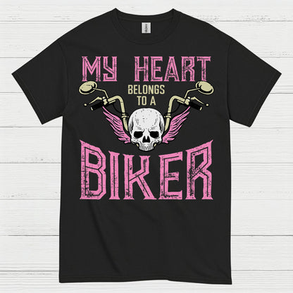 My Heart Belongs to a Biker T Shirt
