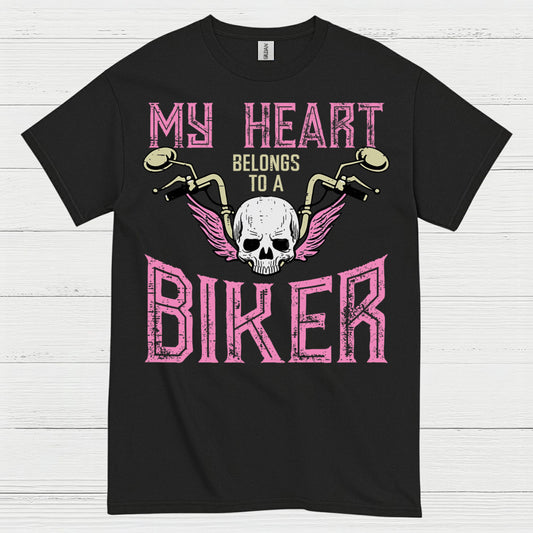 My Heart Belongs to a Biker T Shirt