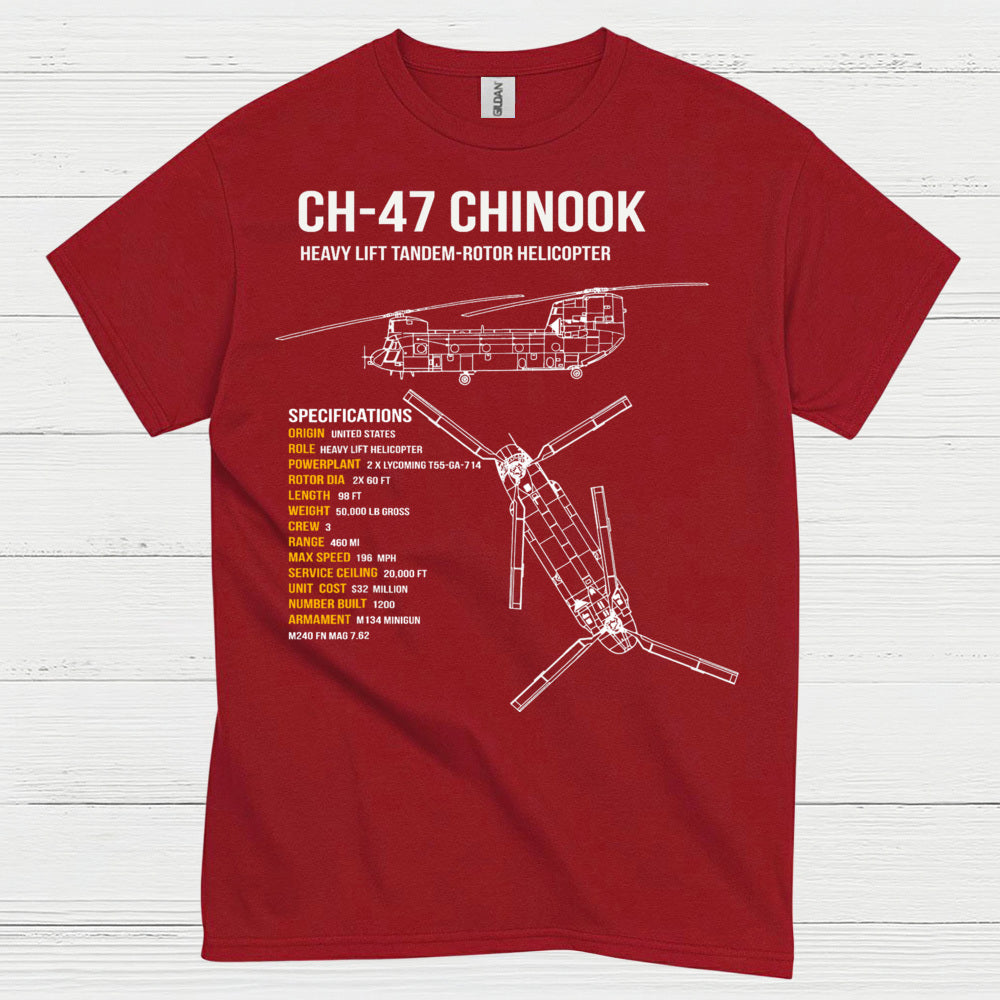 CH-47 Chinook Heavy Lift Aviation T Shirt