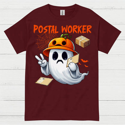 Halloween Postal Worker Ghost T Shirt