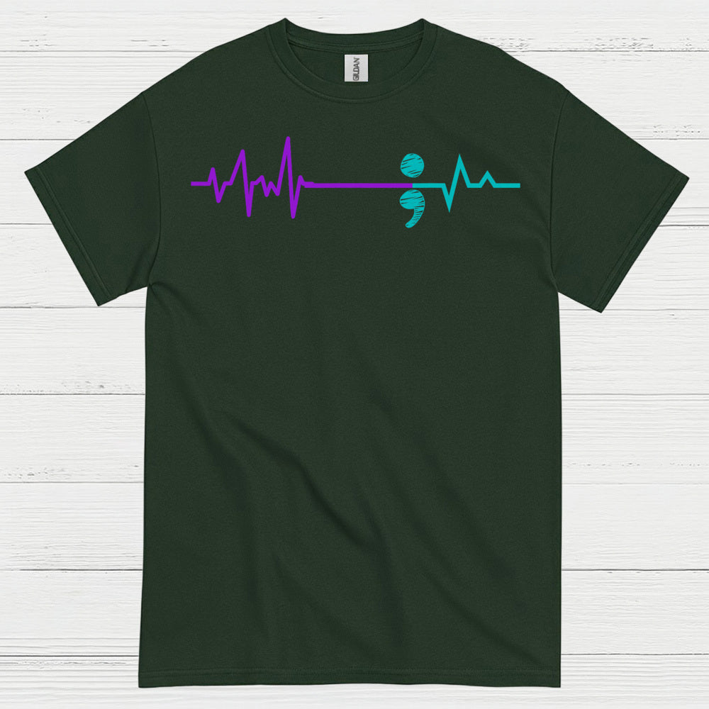 Semicolon Heartbeat Awareness T Shirt