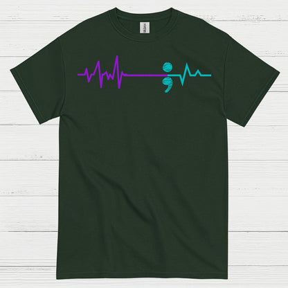 Semicolon Heartbeat Awareness T Shirt