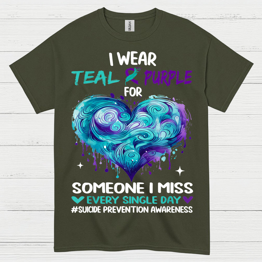 I Wear Teal Purple Someone I Miss T Shirt