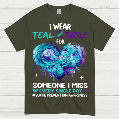 I Wear Teal Purple Someone I Miss T Shirt