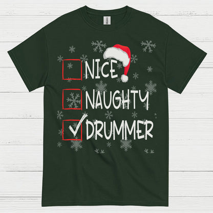 Checked Drummer Christmas T Shirt