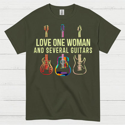 Love One Woman And Several Guitars T Shirt
