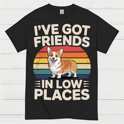 Friends In Low Places Corgi Retro T Shirt