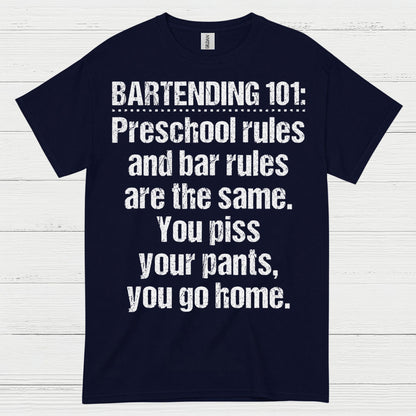Bartending 101 Rules Humor T Shirt