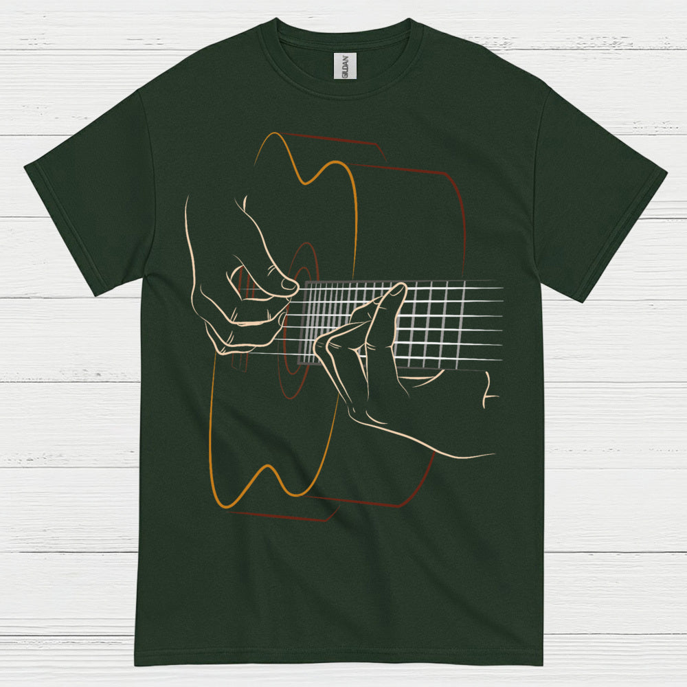 Acoustic Line Art Guitar T Shirt