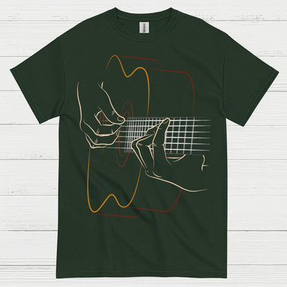 Acoustic Line Art Guitar T Shirt