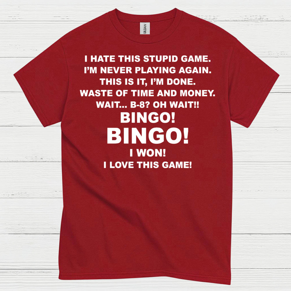 I Hate This Game Bingo Humor T Shirt